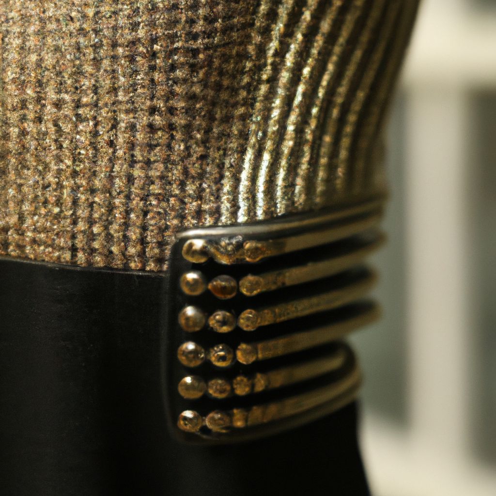 Sensory-Friendly Clothing: A close up of a black and gold dress.